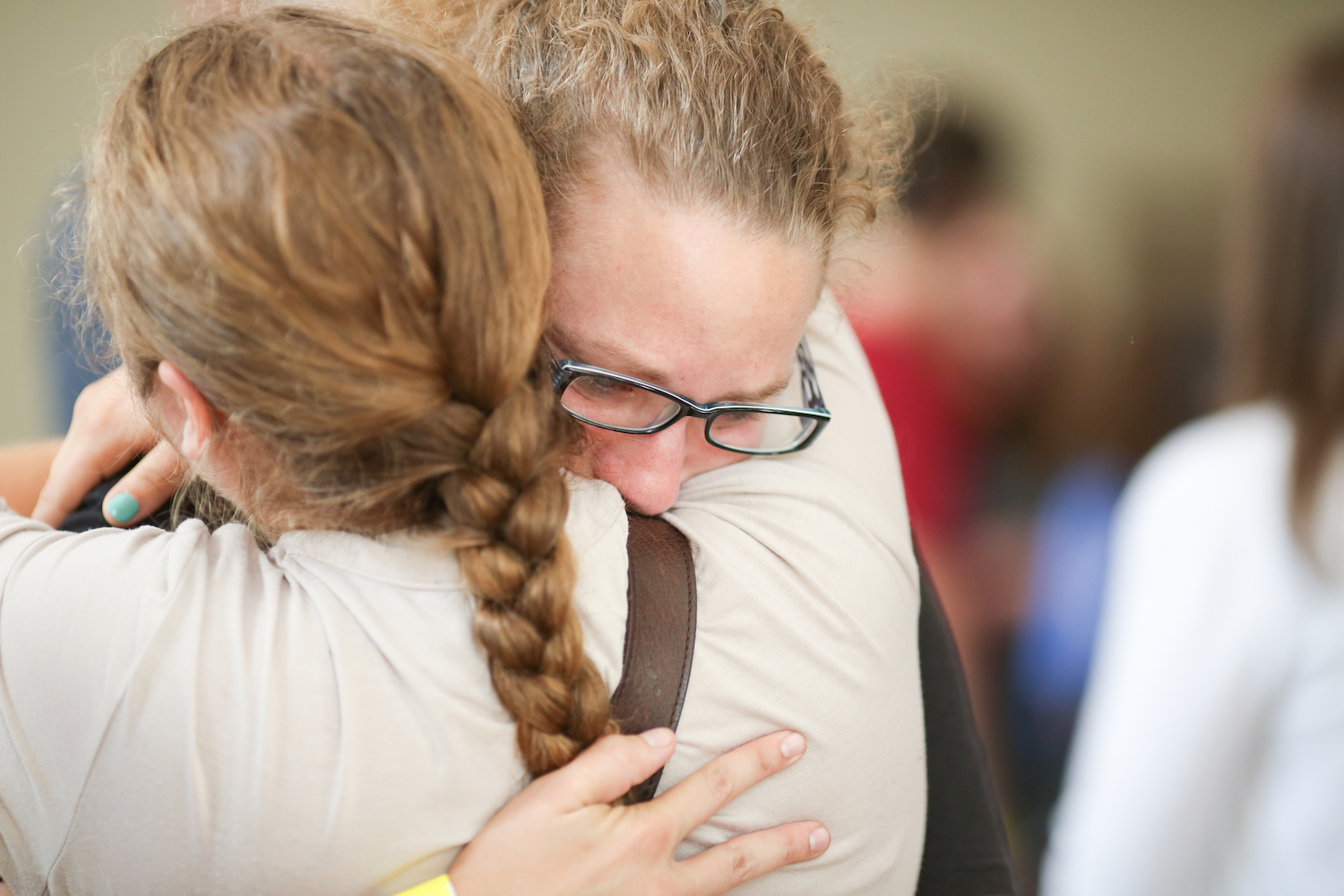 women hugging